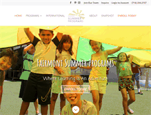 Tablet Screenshot of fairmontsummerprograms.com